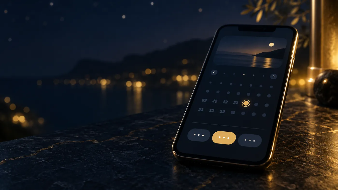 Smartfon z aplikacją kalendarza
